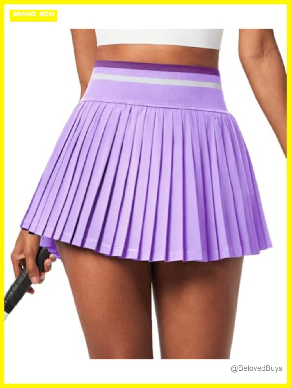 Pleated Tennis Skirt High Waisted Skort Built-in Shorts Pockets Athletic